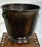 12 inch Speckled Metal Decorative Container w Handles 69 Silk Plants Canada