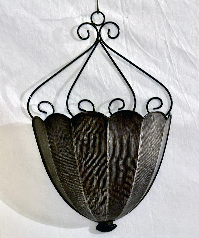 13 inch Metal Wall Sconce Container JT5630 Bronze