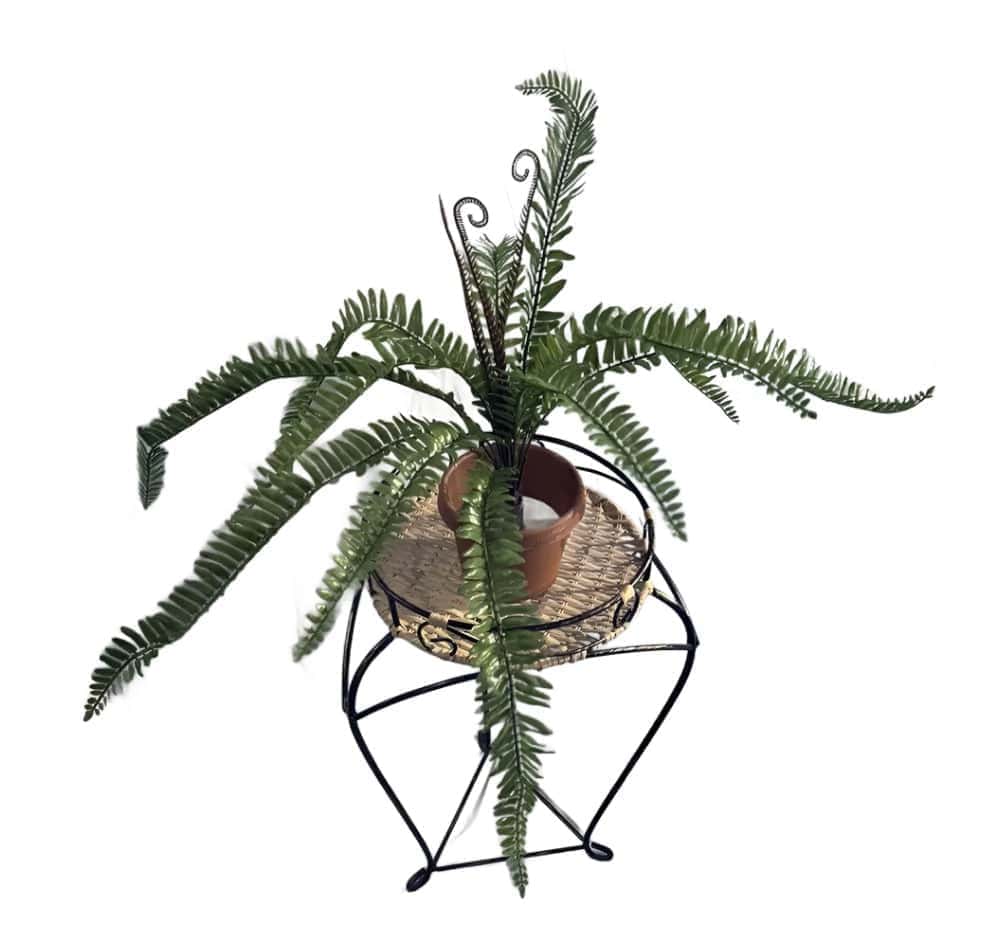 16 inch Artificial Fern PVC Bush x 12 for Indoor and Outdoor 19 Silk Plants Canada