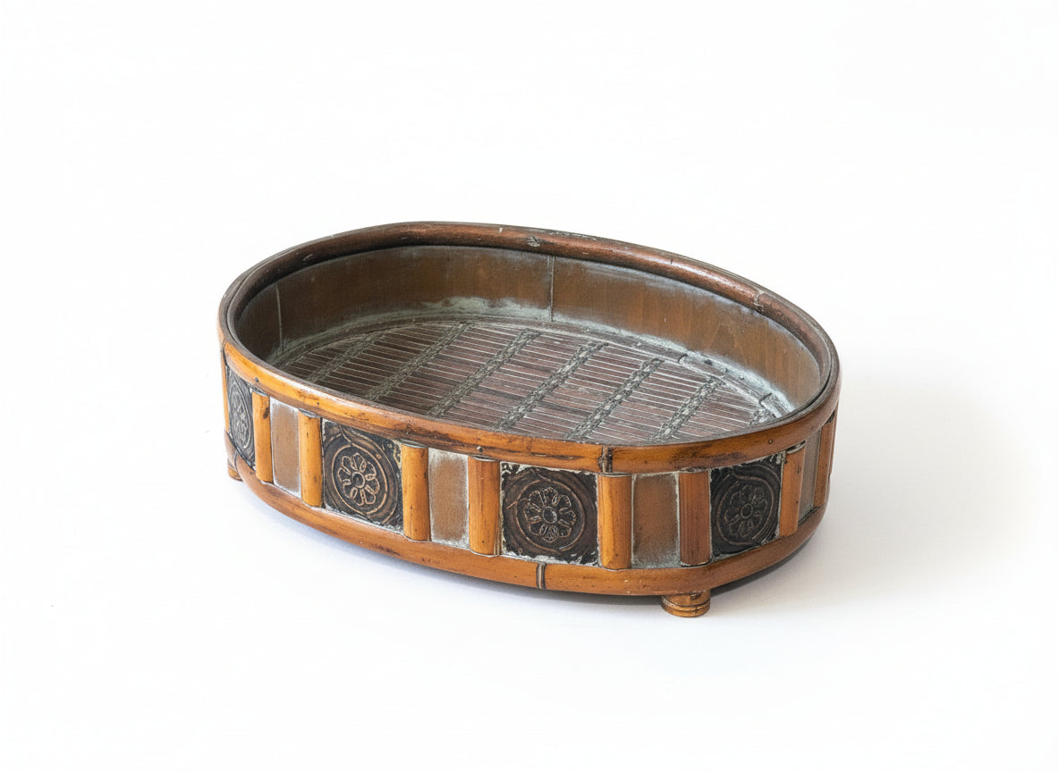 17 inch oval rattan container side profile