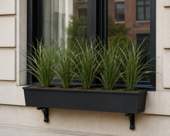 19 inch pvc ontion grass in a window planter box