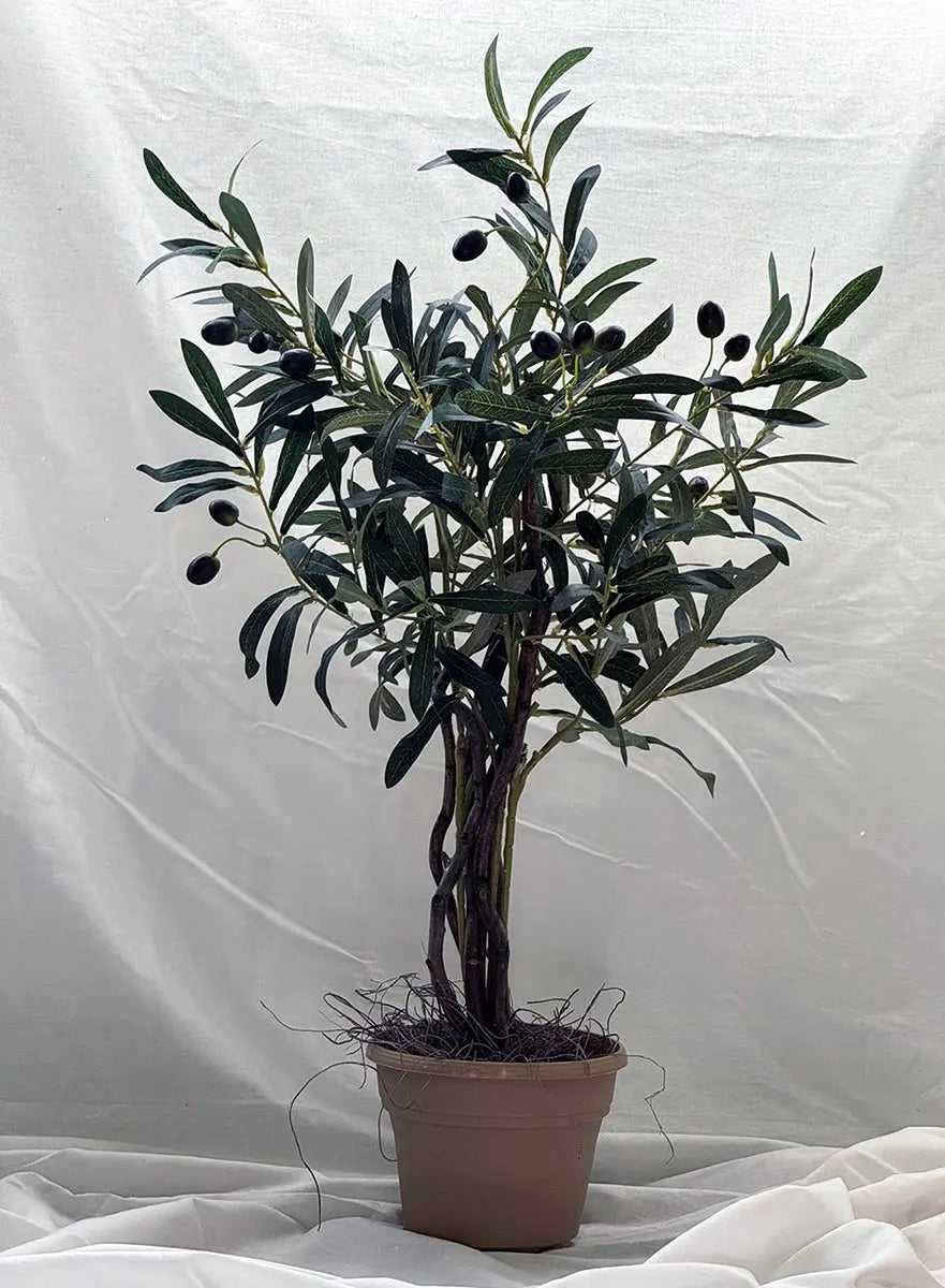 28 inch Artificial Mini Olive Tree w Black and Green Olives 89 Silk Plants Canada
