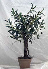 28 inch Artificial Mini Olive Tree w Black and Green Olives 89 Silk Plants Canada