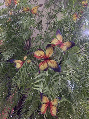 32 inch Artificial Silk Butterfly Branch in Yellow and Blue