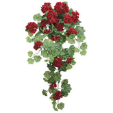 38 inch Artificial Silk Geranium Ivy Red - HANGING PLANT FOR HOME & OFFICE Silk Plants Canada.