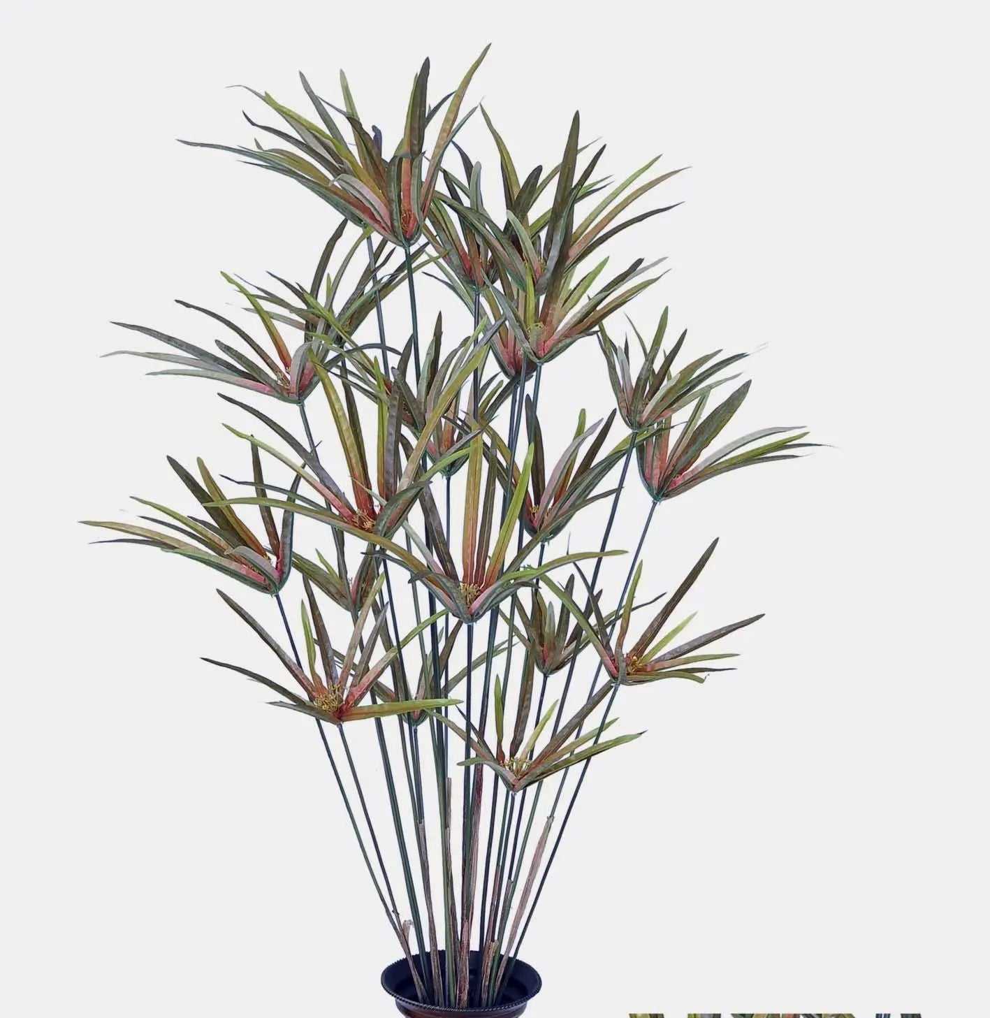 4 Foot Artificial Silk Cyperus Papyrus Green