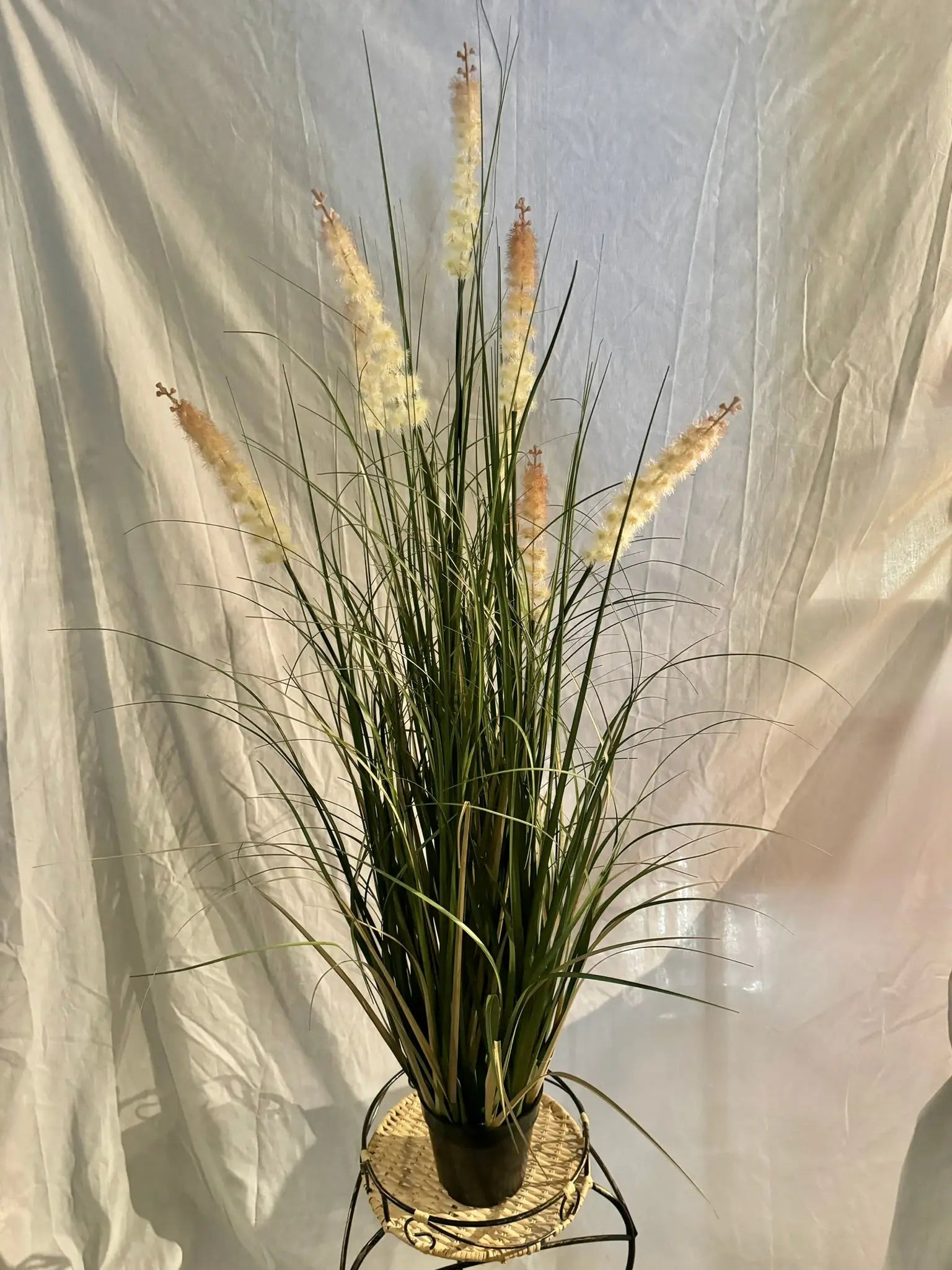48 inch Cattail PVC Bush x10 Potted Silk Plants Canada