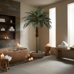70 inch Artificial Silk Phoenix Palm Tree in a spa setting