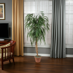 72 Inch Artificial Weeping Willow Tree in an Elegant Interior