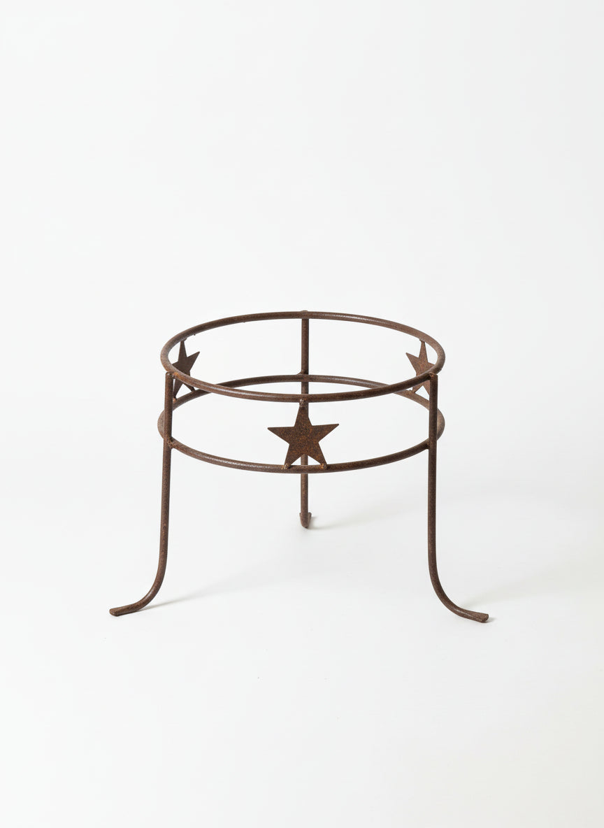 Large Metal Plant Holder Stand with 3-Star 2-Rings