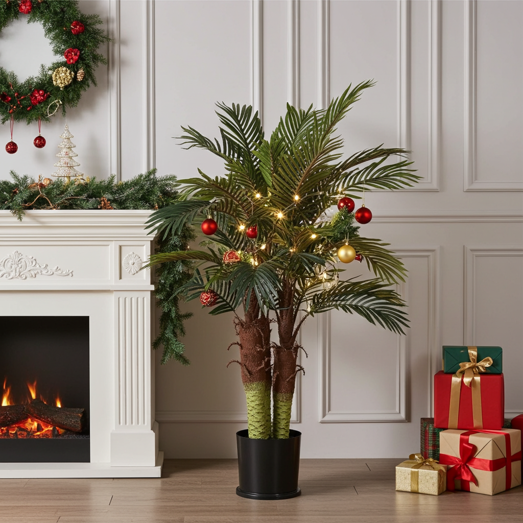 4' Artificial Silk Phoenix Palm Tree - Indoor/Outdoor Decor