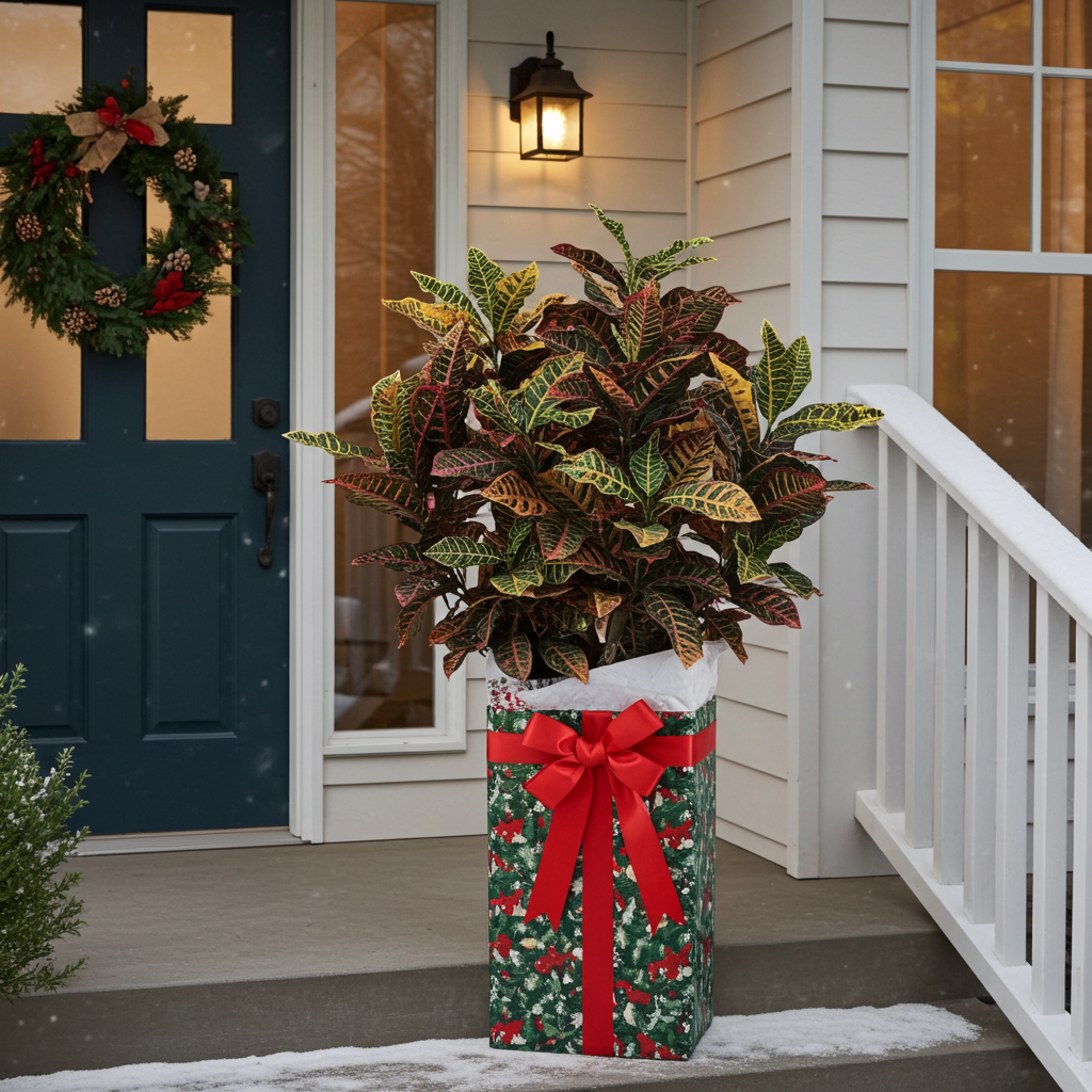 Artificial Croton Plant – 5ft Vibrant & Realistic Tropical Decor