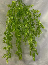 Artificial PVC Parsley Leaf Trailing Bush Vine | Silk Plants Canada green with white flowers