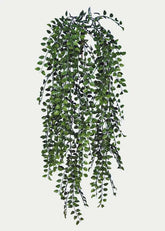 35" Artificial PVC Loquat Leaf Trailing Vine