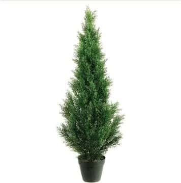 4 Foot Artificial PVC Cedar Tree for Indoor and Outdoor – Silk