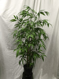 4 Foot Artificial Silk Bamboo Palm Tree  on Natural Wood Silk Plants Canada