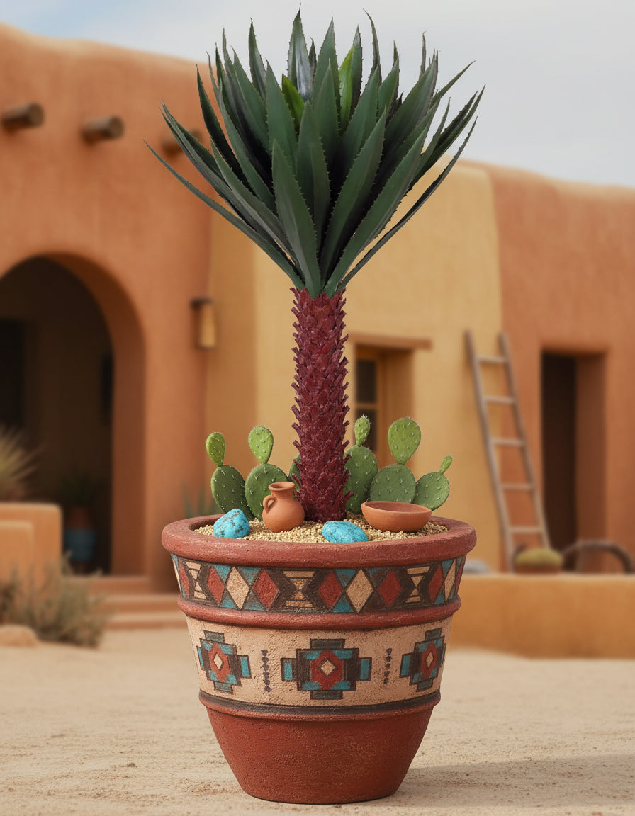 60 inch Artificial PVC Dracaena Plant in a South Western Setting