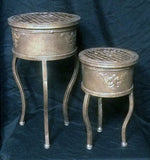 Copper Metal Plant Stands Set of 2 | Silk Plants Canada