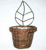 Half Wall Rattan Basket with Metal Frame Accessory