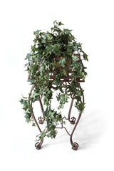 30" Artificial Pittsburgh Mini Leaf Trailing Ivy on a Copper Plant Stand