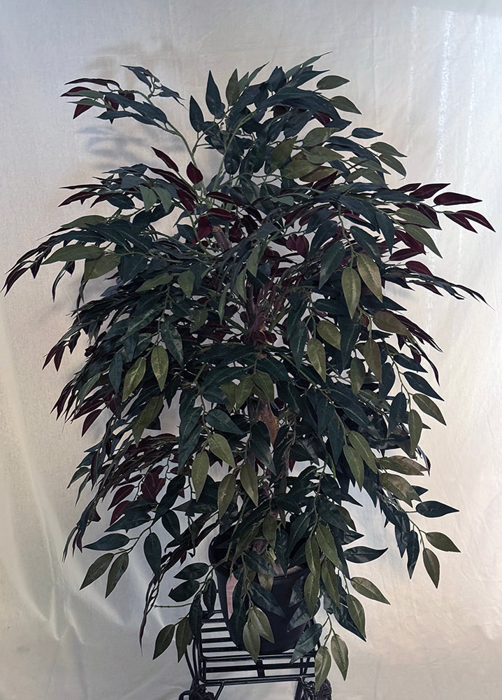 3 Foot Artificial Silk Smilax Tree on Natural Wood w grn,bgdy,brn lvs Silk Plants Canada
