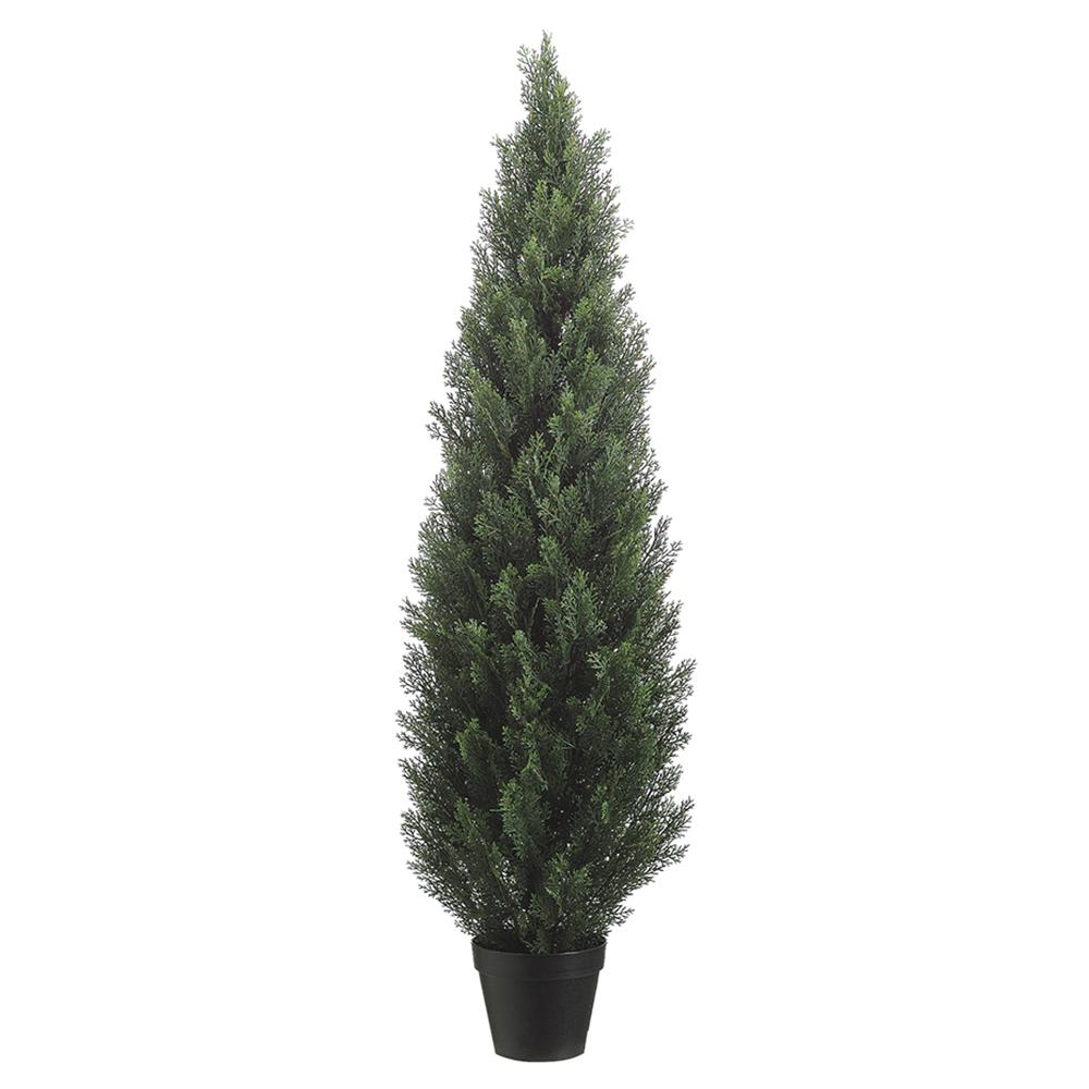 5 foot artificial cedar tree potted for indoor and outdoor