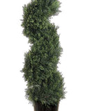 6 Foot Artificial PVC Cedar Spiral Topiary for Indoor and Outdoor Close Up of Bottom Silk Plants Canada