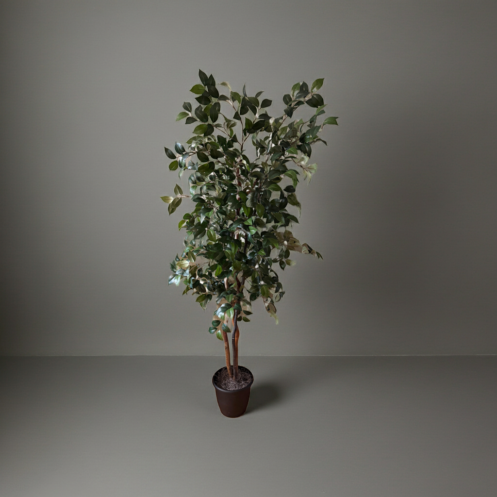 6 Foot Artificial Silk Camellia Tree Display Model in a neutral setting