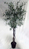 80 inch Artificial Silk Olive Tree Custom Made on Natural Wood Silk Plants Canada
