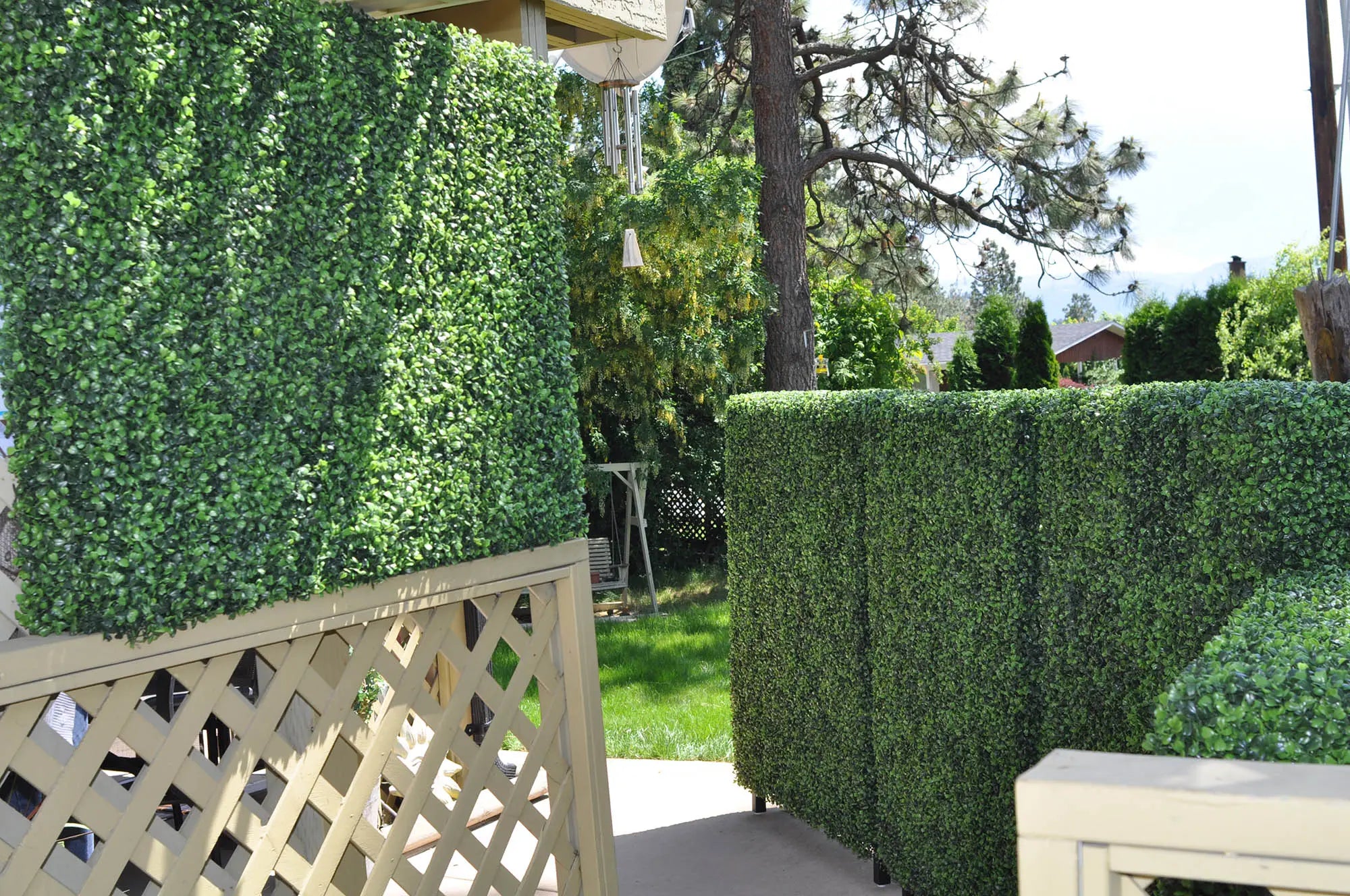 Artificial Boxwood Hedge UV Rated 40x10x30 inches for Indoor and Outdoor Privacy
