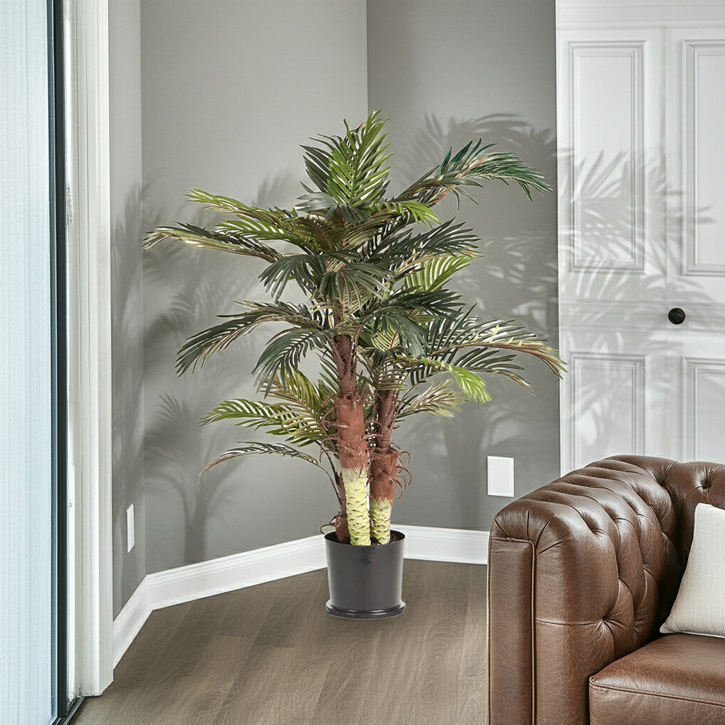 4' Artificial Phoenix Palm Tree - Adding a touch of Greenery to a corner of the Living Room Silk Plants Canada 