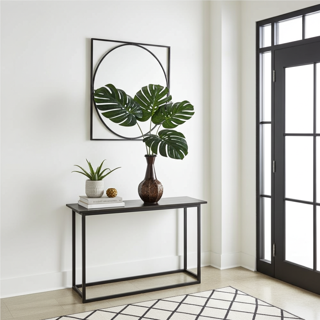 Silk monstera arrangement showing realistic leaf texture