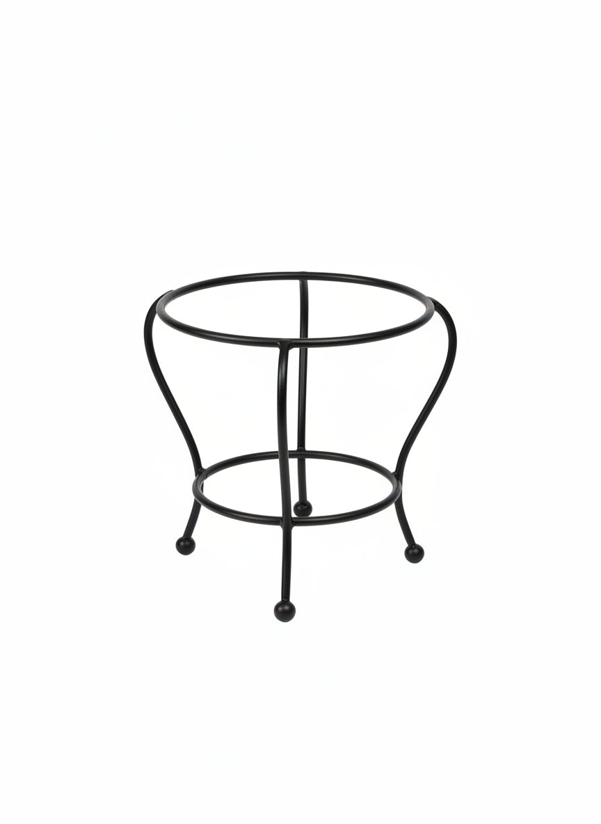 small decorative metal plant stand that can hold a small plant