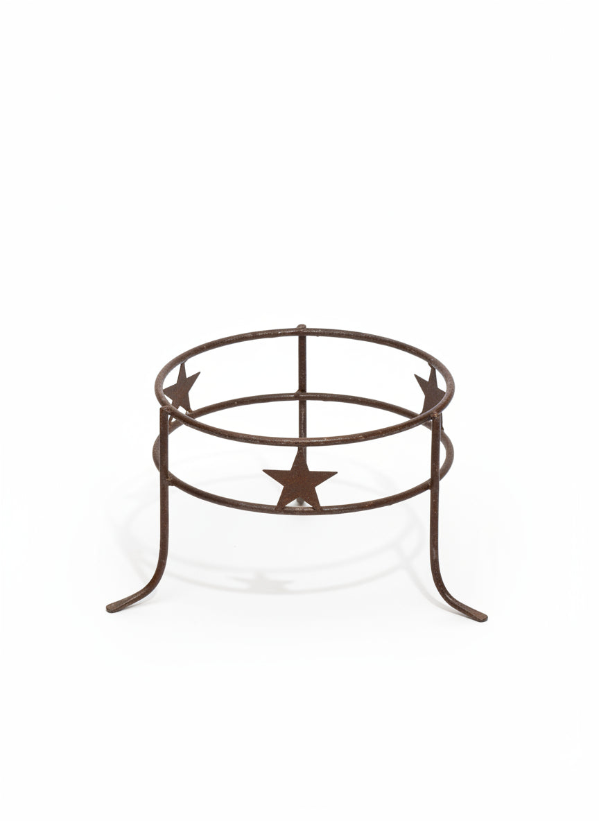 small metal star 2 ring plant holder