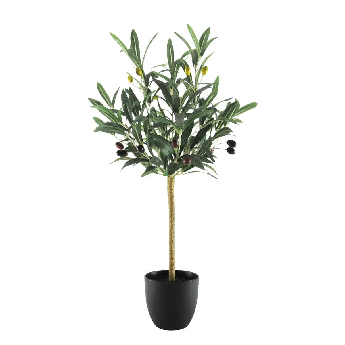 24 inch Mini Olive Tree Potted w Black and Green Olives Silk Plants Canada