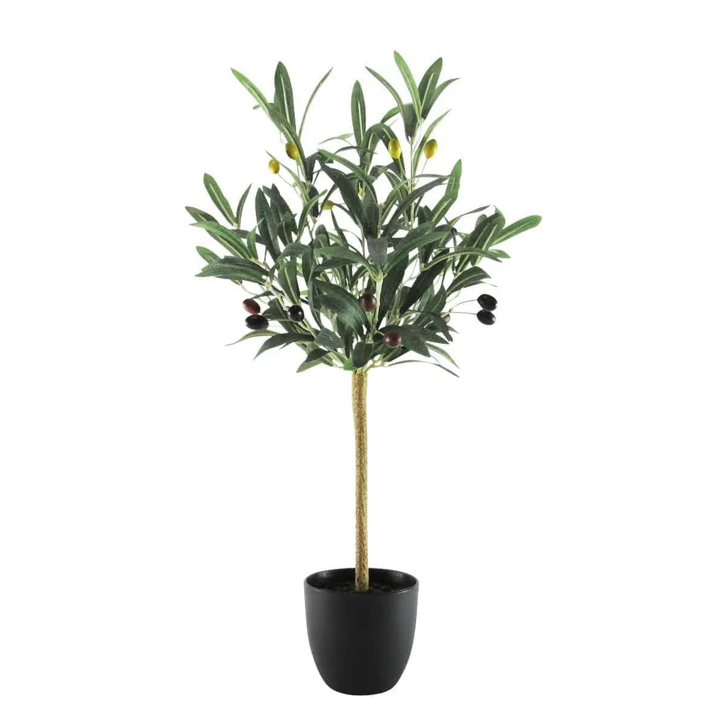 24 inch Artificial Mini Olive Tree Potted Black, Green Olive