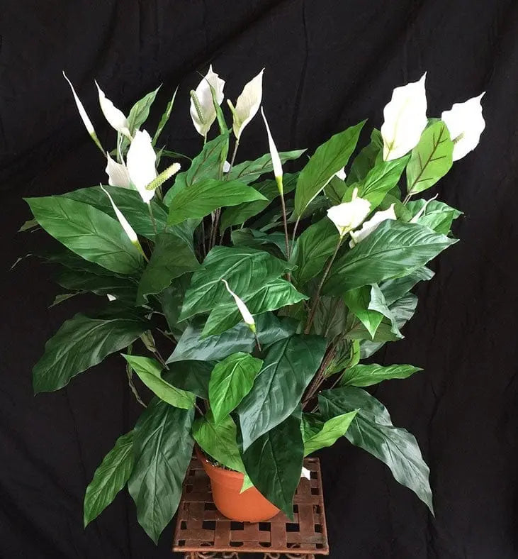 36 inch Artificial Silk Peace Lily Plant with Flowers x 2ppp Silk Plants Canada
