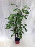53 inch Artificial Silk Canadian Maple Tree Custom on Natural Wood