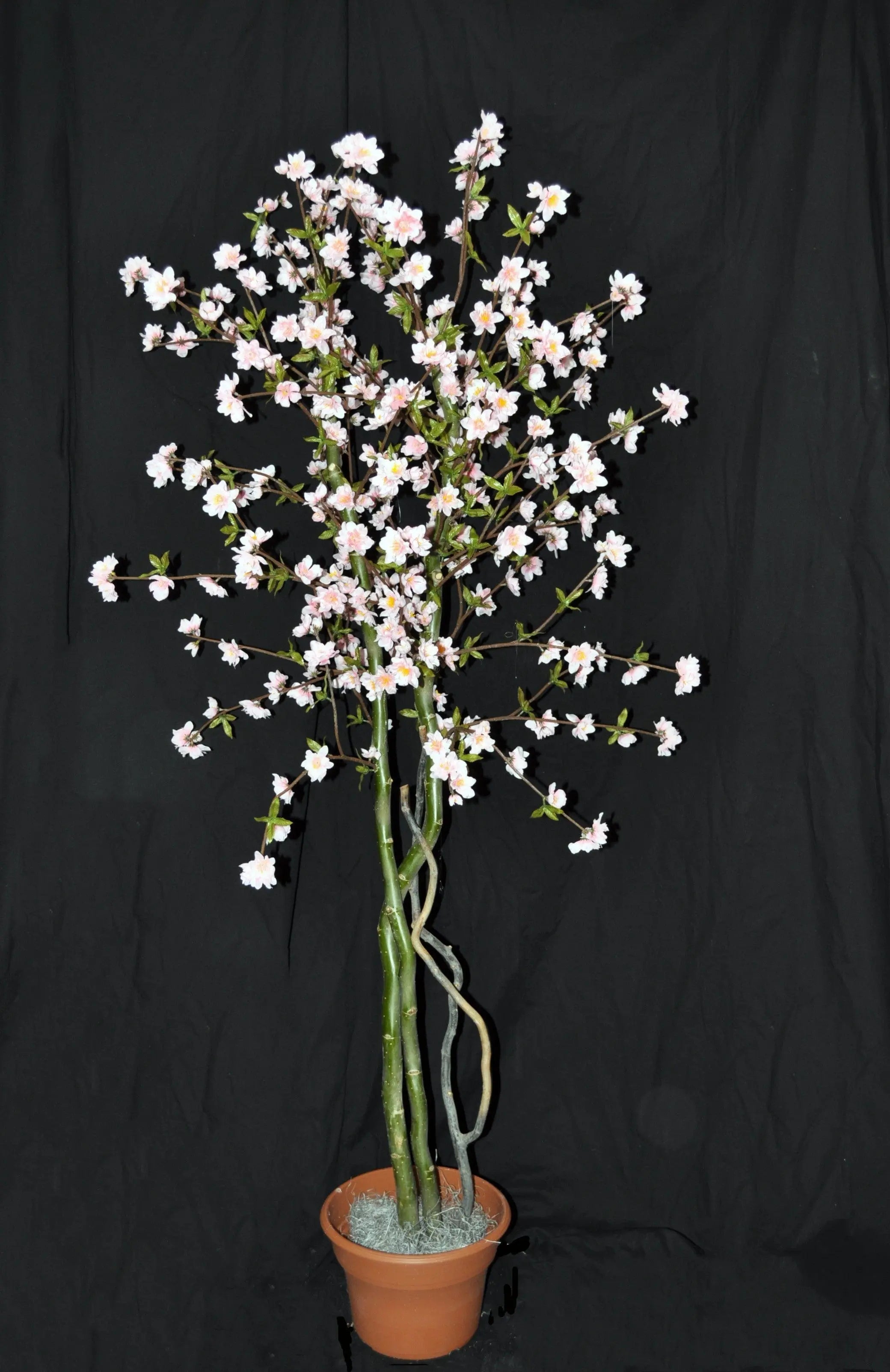 68 inch Artificial Silk Cherry Blossom Tree  on Natural Wood Silk Plants Canada