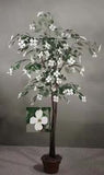 68 inch Artificial Silk Dogwood Tree Custom Made on Natural Wood