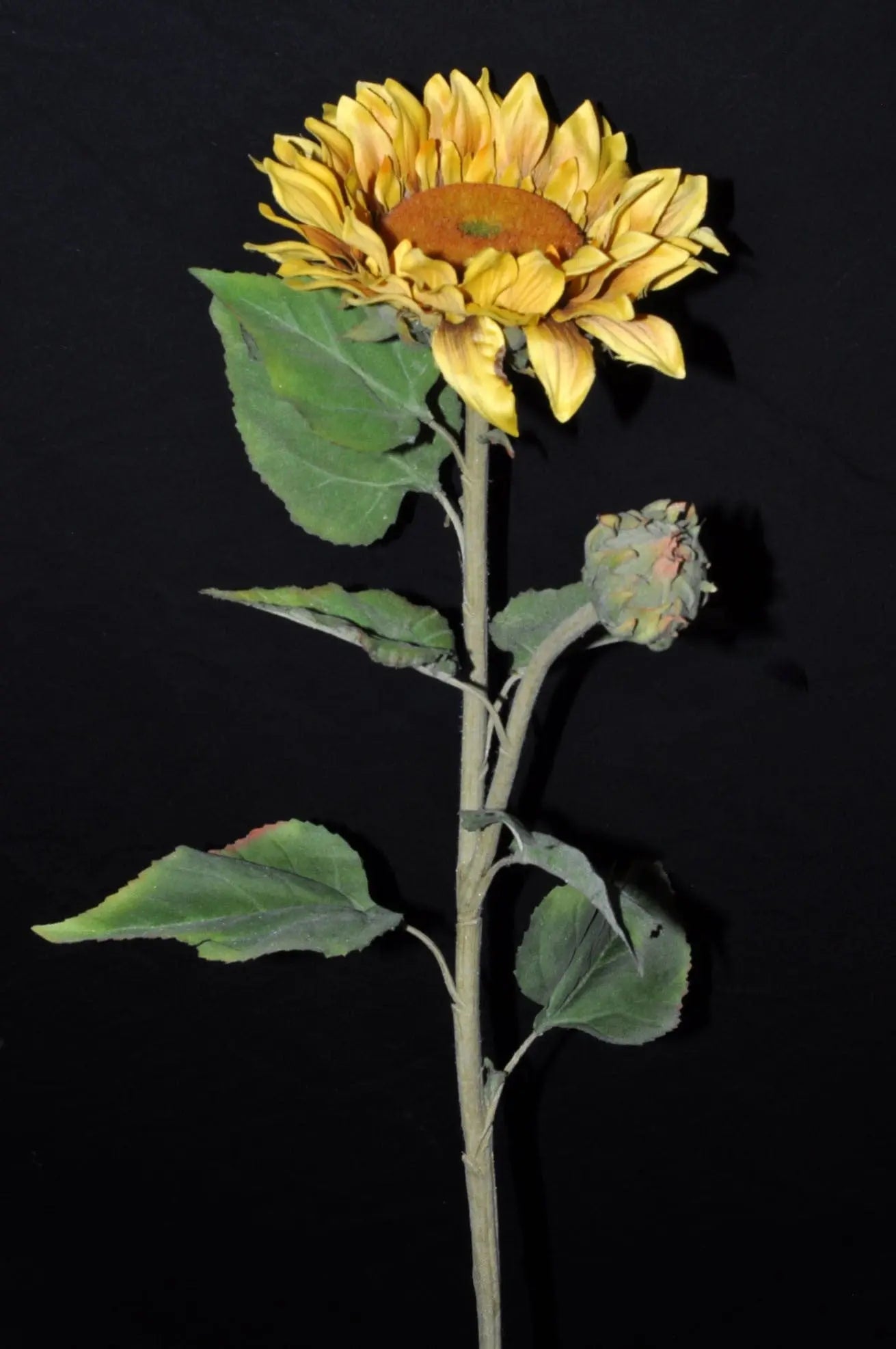 Artificial Silk Giant Sunflower Branch w Bud Silk Plants Canada