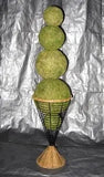 Artificial Topiary Cone Moss Balls x 5 Arranged