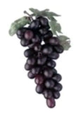 Artificial Grape Fruit Oval Bordeaux Color Artificial Fruit